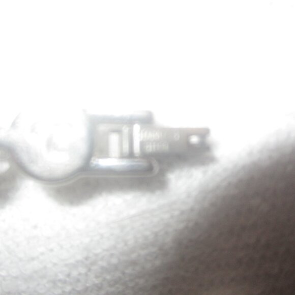 VTG STAINLESS STEEL BRACELET W/MILKY WHITE RHINESTONES - Picture 5 of 6